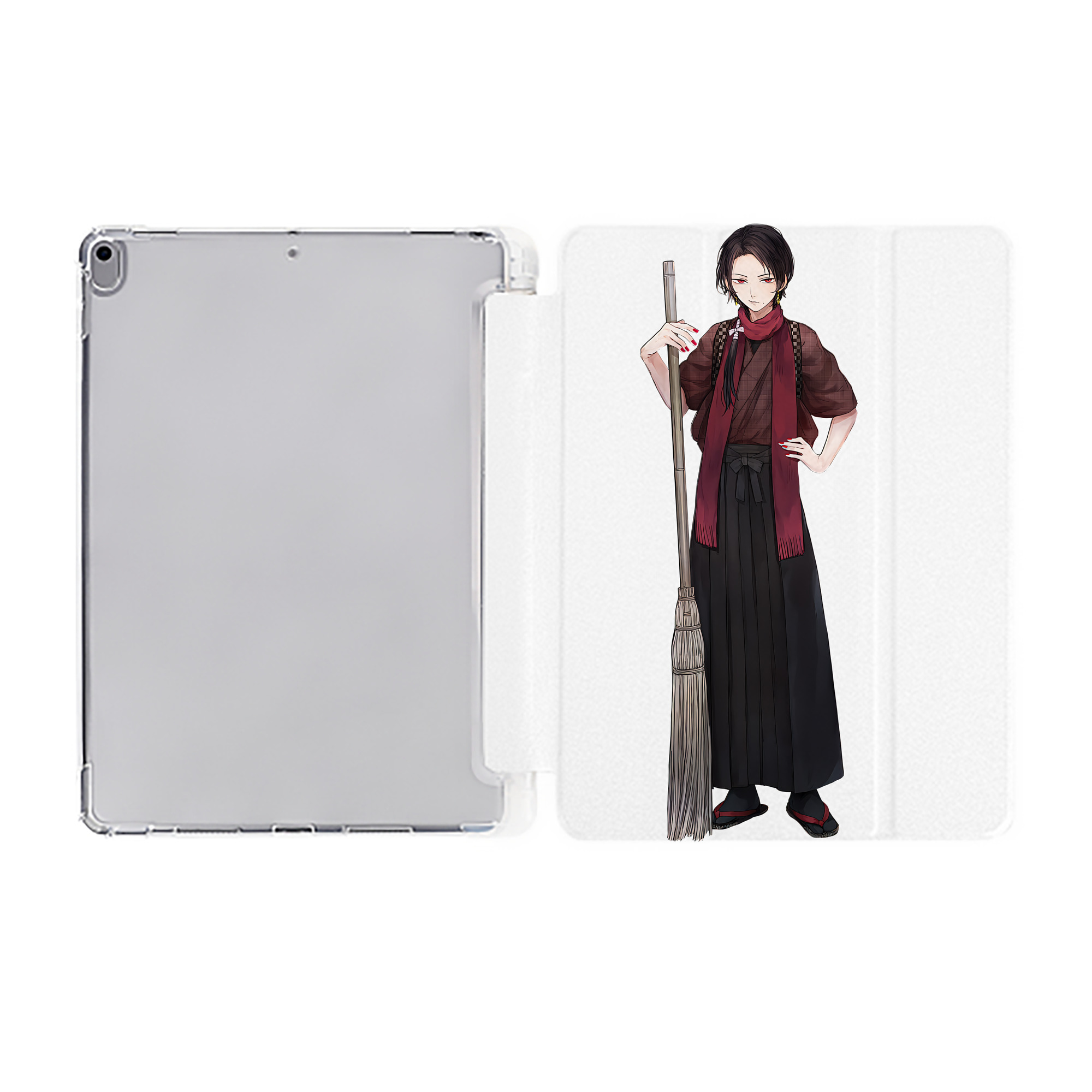 （画像用） 刀剣乱舞 Touken Ranbu IPad ケース ペン収納付き 三つ折りスタンド PUレザー×シリコン 対応機種9.5/10.5/10.9インチ